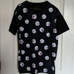 Large Nintendo print  Boo t shirt